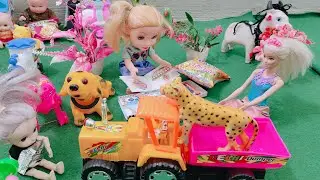 Jungali janwar Ne kar diya attack Barbie doll all day routine in Indian village gadi wala cartoon 