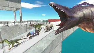Escape the Tower of Death &ndash; Can Dinosaurs and Beasts Reach the Boat Before the Mosasaurus Strikes?