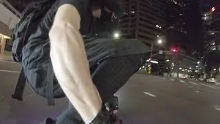 Rob Copeland - Downtown Los Angeles - Longboard Night Skate - PT2