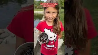 Cutest Girl Catches Fish in SECONDS! #shorts #fishing #fish