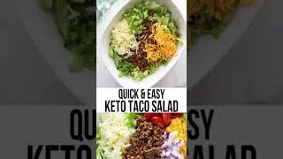 keto taco salad recipe || low carb taco salad recipe #Shorts #ketorecipes #ketotacosalad #ketodiet
