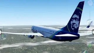 X Plane Mobile - Windy Takeoff In Portland On The 737 - KPDX To KSEA