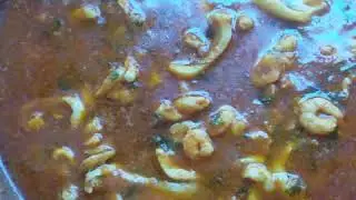 طاجين بالكروفيت وصوص مطيشة crevette pil pil