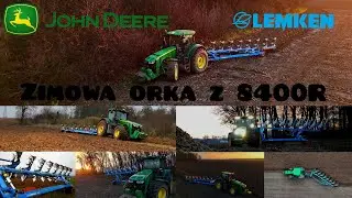 Zimowa orka | John Deere 8400R & Lemken Diamant 16