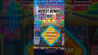 Worst Bonus Ever on Huff n&rsquo; Puff Money Mansion Feature! Only a Mini?! #shorts #huffnpuff #slots