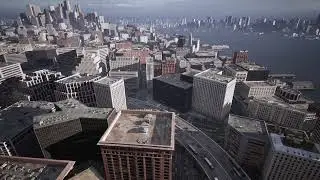 Relaxing City Drone Flight - Unreal Engine 5 Tech Demo - The Matrix