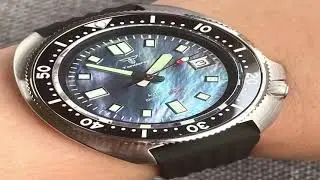A must-have product! Tandorio NH35 MOP Dial Watch for Men Captain Steel Mechanical Diving 20Bar Si