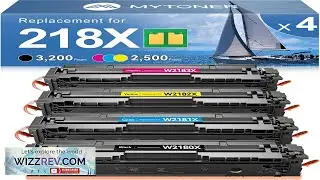 MYTONER 218X Toner Cartridges 4 Pack 3301fdw (with Chip) Replacement for HP