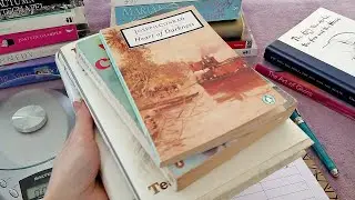 ASMR Book Collection &bull; Shuffling, Weighing and Handling Books + Writing Sounds &bull; No Talking