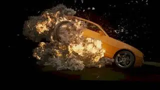 Car Explosion, FumeFX, Time Freeze, After Effects, Particle Systems