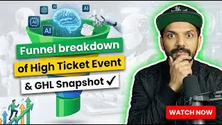 Funnel breakdown of High Ticket Event & ⬆️GHL Snapshot #ghl #highticketexpert