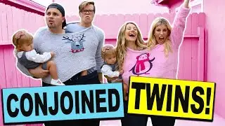 Conjoined Twins Challenge with Real Twin Babies! (Dance Battle Boys vs Girls)
