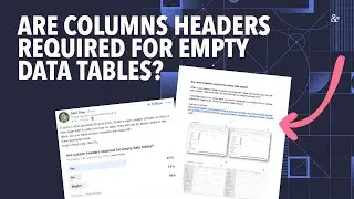 Are columns headers required for empty data tables?