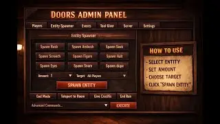 how to use the admin panel in roblox doors