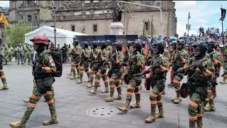 Contingente PLAN DN-III E Ej&eacute;rcito Armada Fuerza A&eacute;rea y Guardia Nacional en el desfile militar 2025
