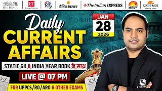 Current Affairs Today 🔥| 28 Jan Daily Current Affairs 2026 by Imran Sir for UPPCS & RO/ARO |PW UPPCS