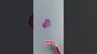 Soft & Lovely Pink Heart Drawing &ndash; Artistic Inspiration #art #foryou #shorts #drawing #satisfying