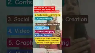 Best Jobs you can start Freelance/WFH #jobshorts #freelancework #graphicdesigning #contentwriting