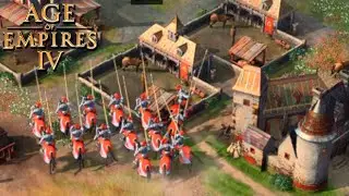 Age of Empires 4 - MASSIVE ATTACK DROVE THE FRENCH CAVALRY INTO FLIGHT