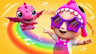 🦖 Funky Dino Freeze Dance + MORE | A Ram Sam Sam Dance | Bubbleee - Sing , Dance and Learn !