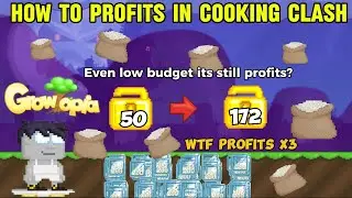 Insane Profits | How to Profits With 50WL on Cooking Clash (Profits x3/Day) | Growtopia CLASH 2024
