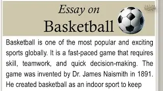 Essay on Basketball |  About Basketball #basketball #sports #english #shorts #essay #ball #games