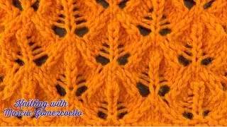 TEJIDOS A DOS AGUJAS: 73- Rombos Calados/ KNITTING WITH TWO NEEDLES: Rhombus Lace