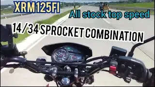 Top speed 14/34 sprocket combination Xrm 125fi all stock sya