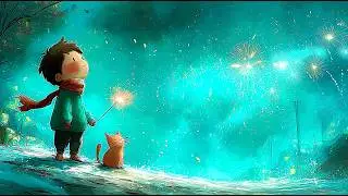 A Quiet Snowy Night with Fireworks | Gentle Words & Soft Music