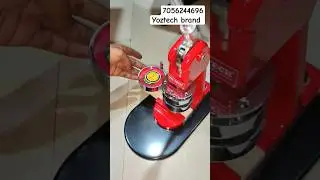 badge making machine || heavy duty badges maker machine #schoolbadge #badge #viralshorts #yoztech
