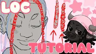 the BEST way to draw locs (i think)