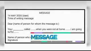 Message writing in 2 minutes / how to write message with example/format of message writing