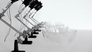 Zimoun : 5 ventilators, 35 styrofoam balls, 5 helping hands, air, 2009