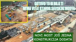 To bi bilo to STARI SAVSKI MOST KOMPLET DEMONTIRAN,novi prosirena konstrukcija,stubovi po planu