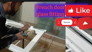 French door glass fitting karnatak#frenchdoor  ♥️🪟🚪