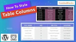 how to style table columns in Gutenberg?