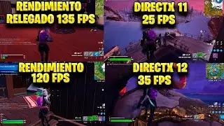 PRUEBA DE RENDIMIENTO EN FORTNITE CON DIRECTX 11 Y 12 Y MODO RENDIMIENTO