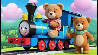 Teddy Bear Teddy Bear Drives a Train 🚂🐻 | Fun Nursery Rhyme for Kids | Train Song Adventure