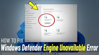 Fix Windows Defender Engine Unavailable  Windows 11/10 | How To Solve defender engine unavailable