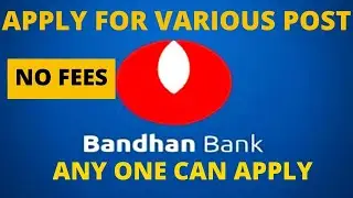 Bandhan bank recruitment 2020 || Private company job || Bank job || Any one can apply