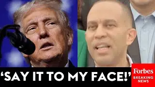 JUST IN: Jeffries Responds To Trump Posting 'Racist And Fake AI Video' Of Him After Shutdown Meeting