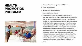 Health Promotion Program: Preventing Diabetes and Heart Disease