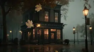 Old Coffee Shop Ambience in Rainy Victorian London - Autumn Dark Academia