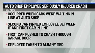 Halfmoon auto shop employee seriously injured in crash
