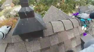 POV from a Christmas Light Install | ON A STEEP ROOF 😳
