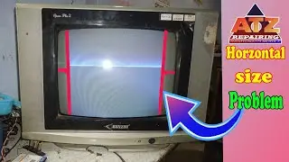 How To Repair Horizontal Section In Crt Tv || Horizontal Size Problem Repairing || A To Z Repairing