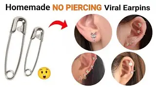 DIY Homemade Earpins 😍🥰/how to make Earpins at home/homemade non piercing Earpins