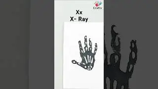 X for X-Ray 🩻 Alphabet handprint art for kids👩&zwj;🎨 #alphabet #toddler #kidsvideo #activity #art