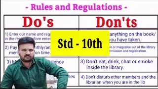 Do's & Don'ts , useful for - 10th Class, @niteendeokate5401