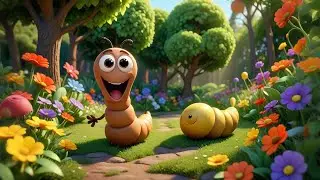 Six Wiggly Worms March in a Line | Fun Counting Song for Kids | Baby Songs & Nursery Rhymes